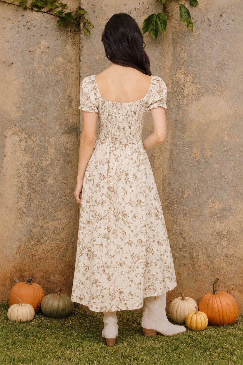 Marie Toile Midi Dress