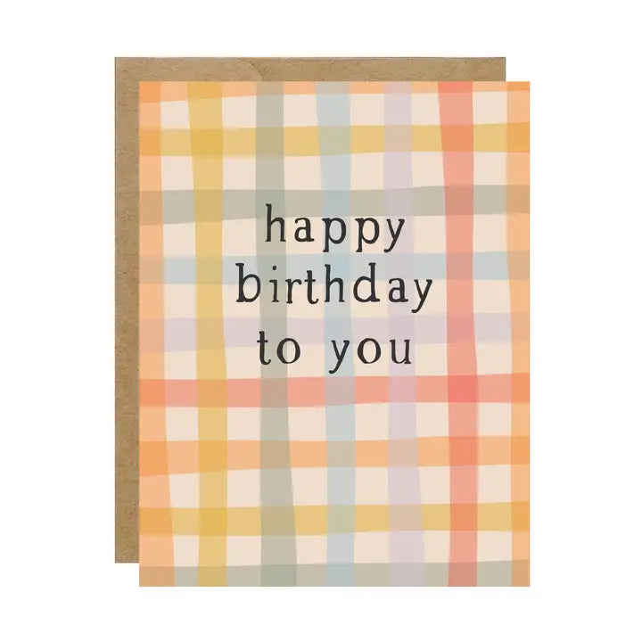 Plaid Birthday Card