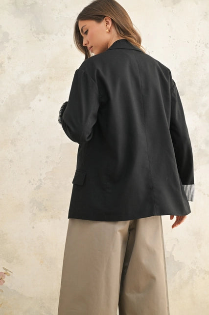 Ashley Contrast Cuff Blazer