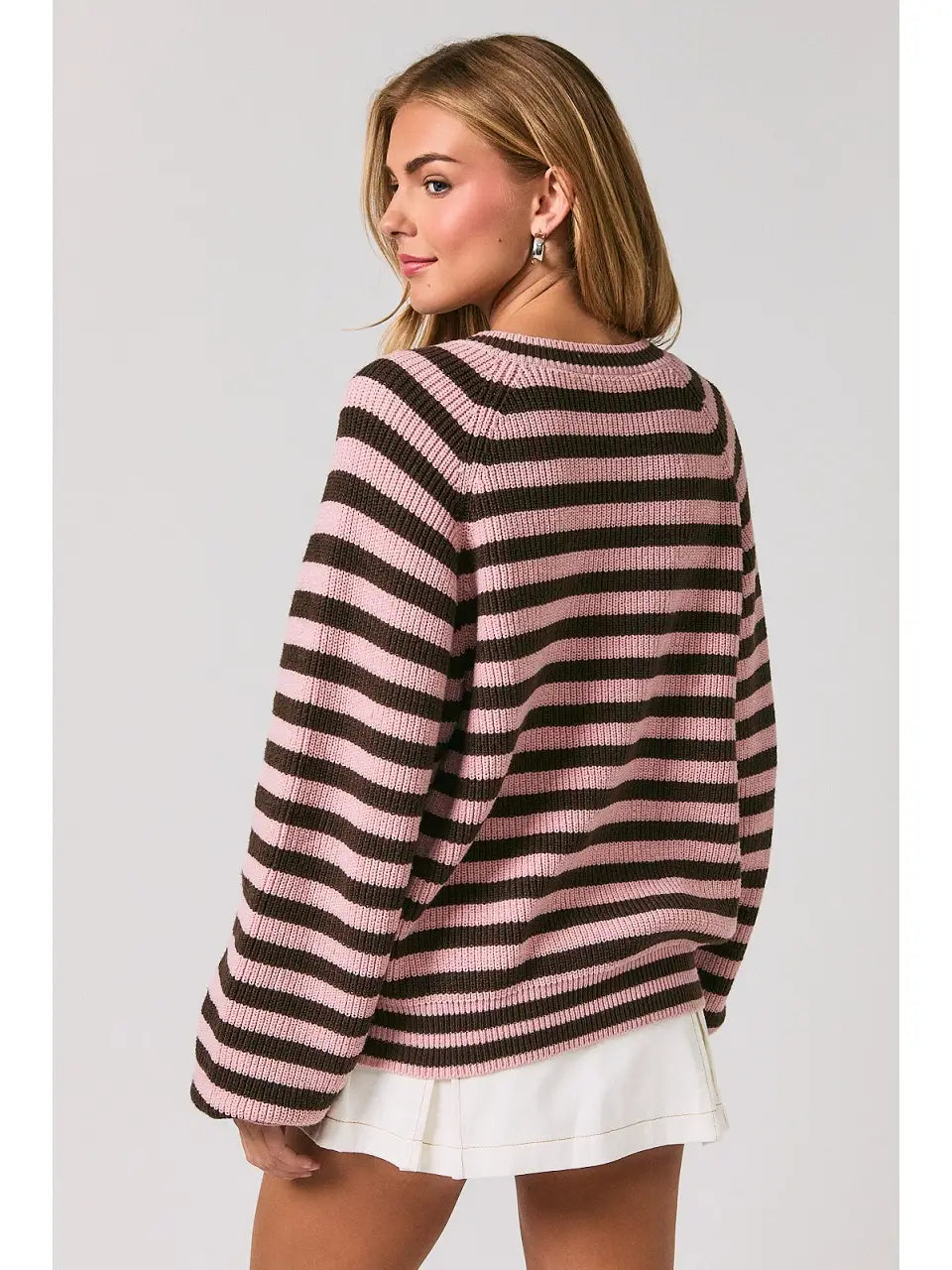 Raglan Striped Cardigan