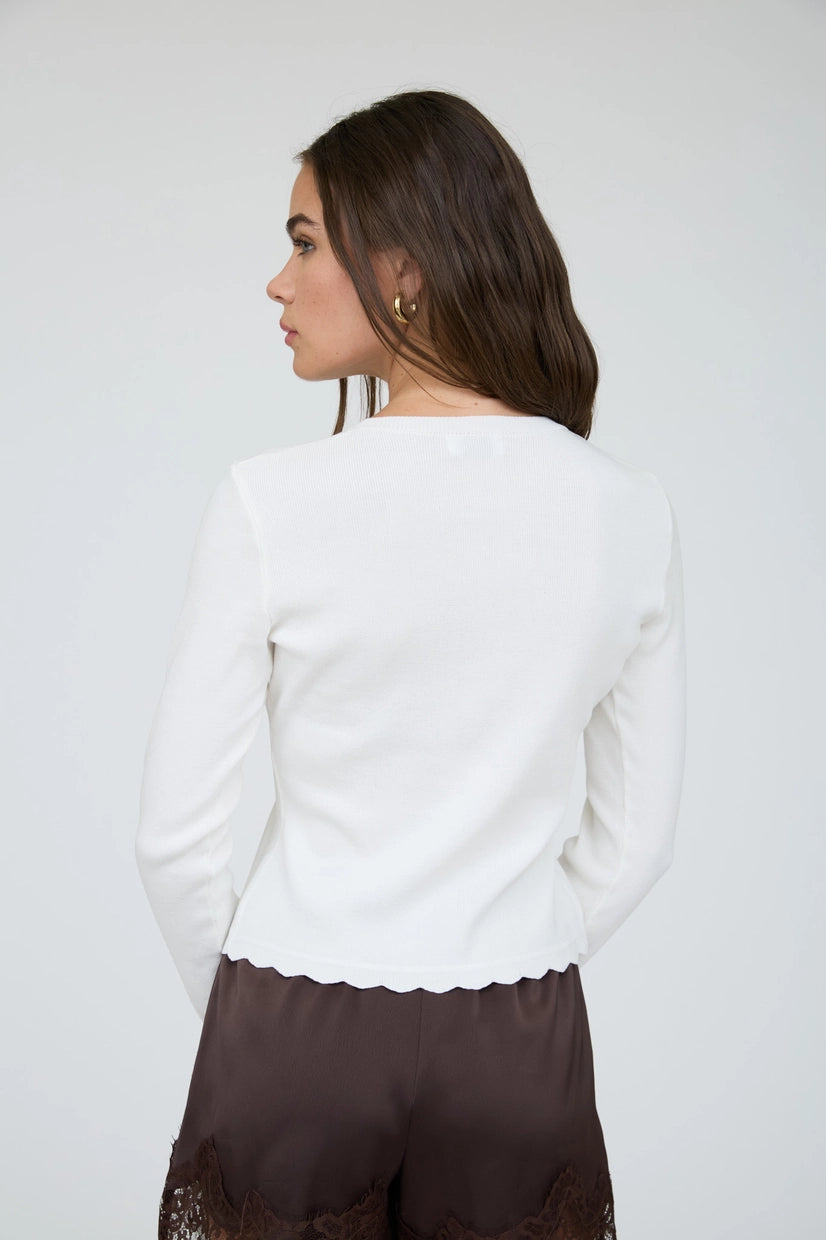 Selma Scalloped Cardigan