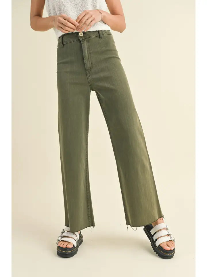Olive Denim Pant