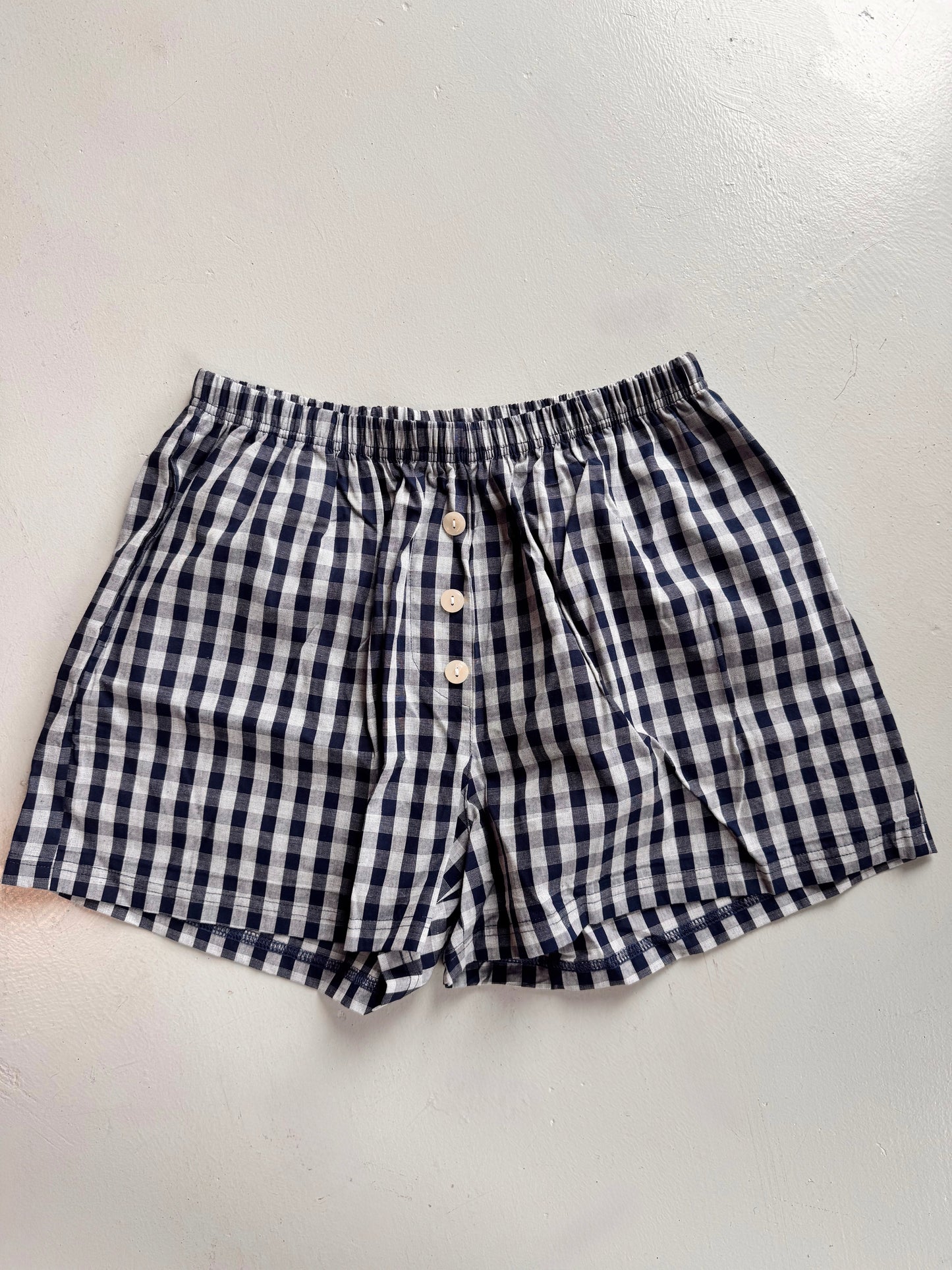 Navy Gingham Boxer Short
