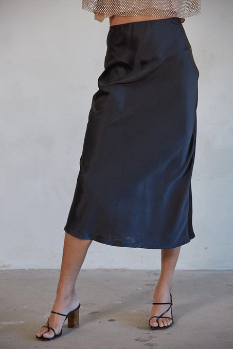 Ophelia Satin Slip Skirt
