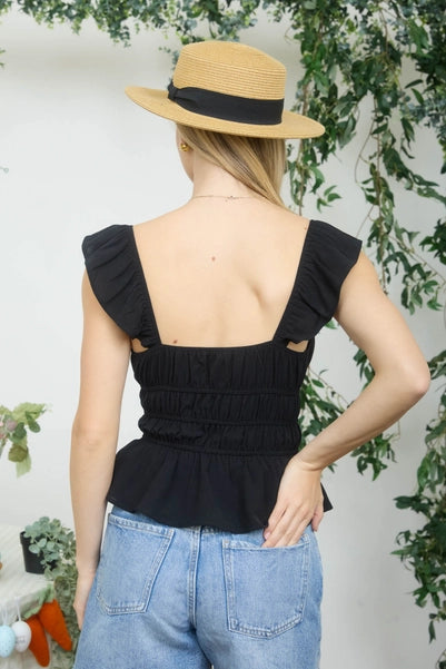 Betty Ruffle Trim Top