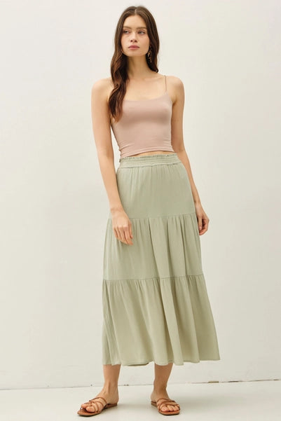 Pistachio Maxi Skirt
