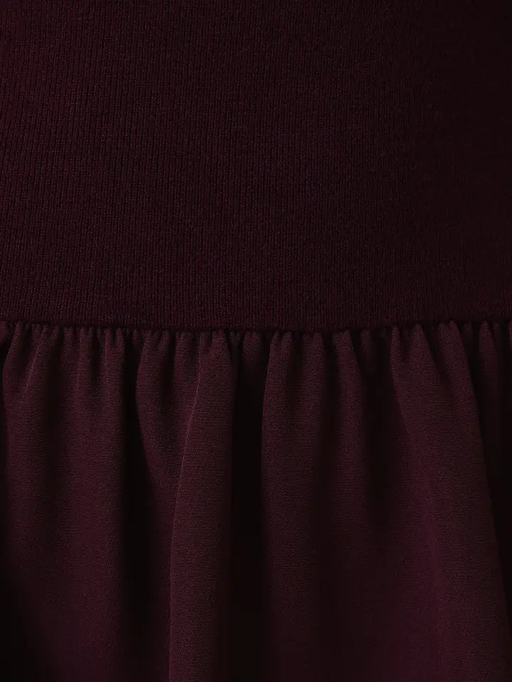 Maroon Midi Dress