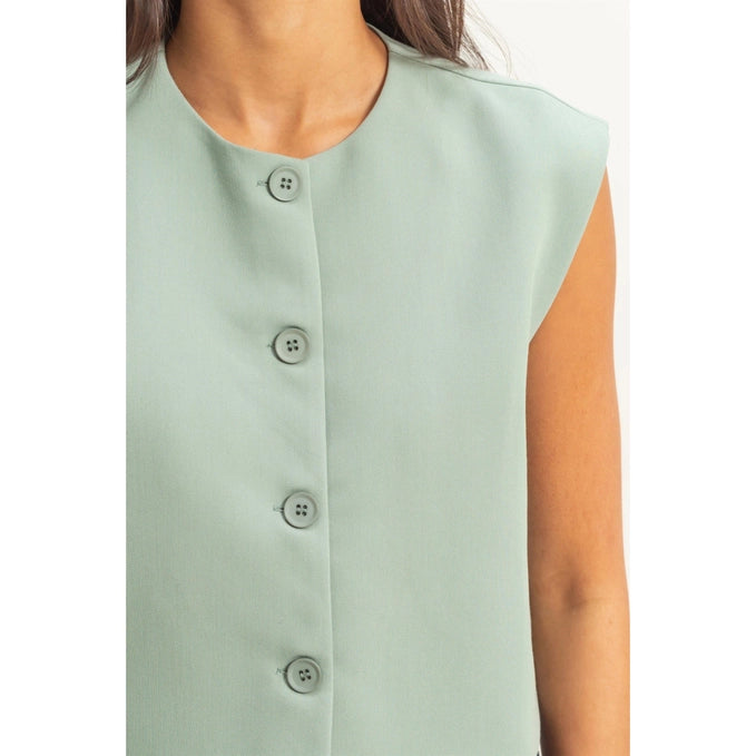 Polly Button Top
