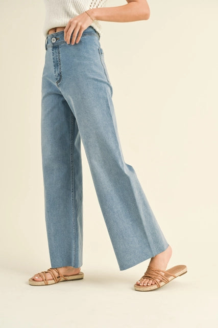 Med Stretch Wide Leg Denim Pant