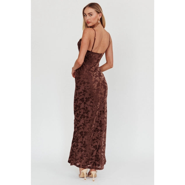 Miranda Floral Burnout Maxi Dress