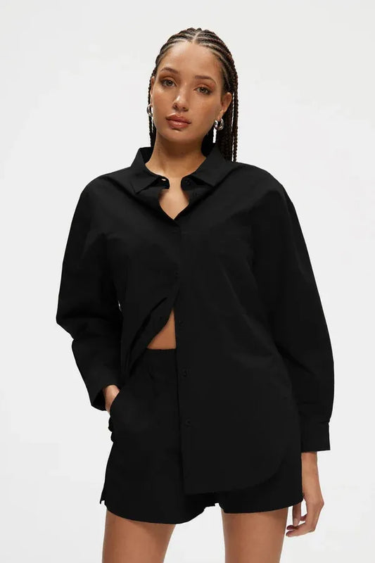 Poplin Oversized Button Up