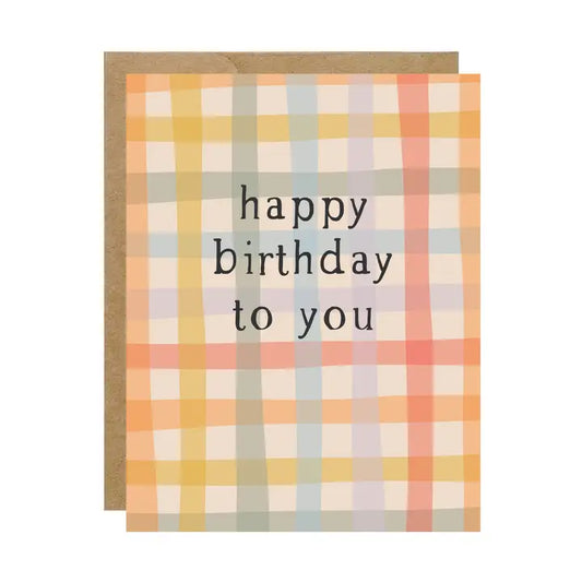 Plaid Birthday Card