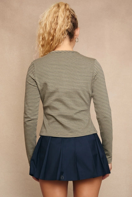 Aimee Striped Button Up