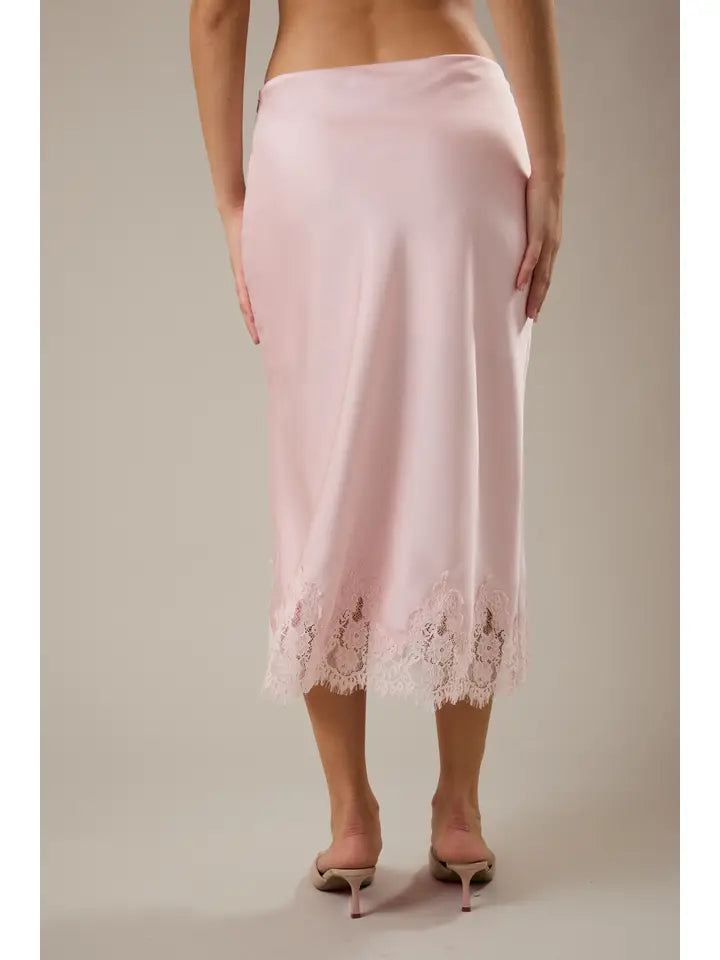 Dahlia Lace Satin Skirt