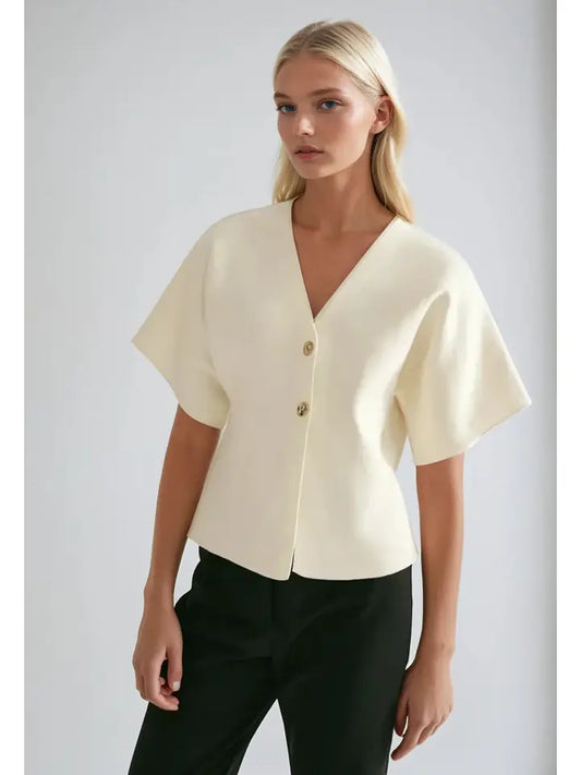 Shyla Short Sleeve Cardi Top