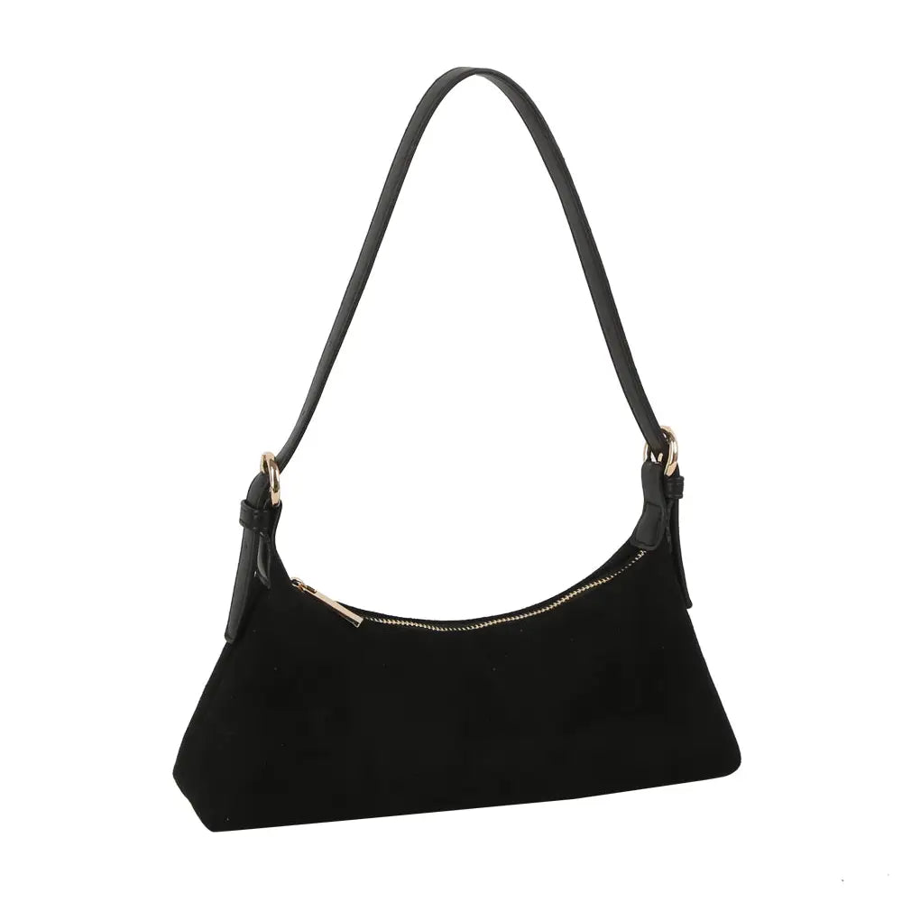 Slim Suede Shoulder Bag