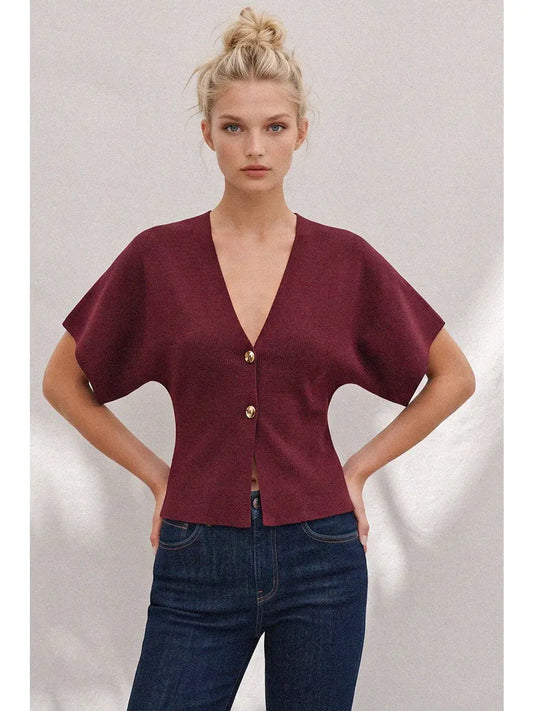 Shyla Short Sleeve Cardi Top