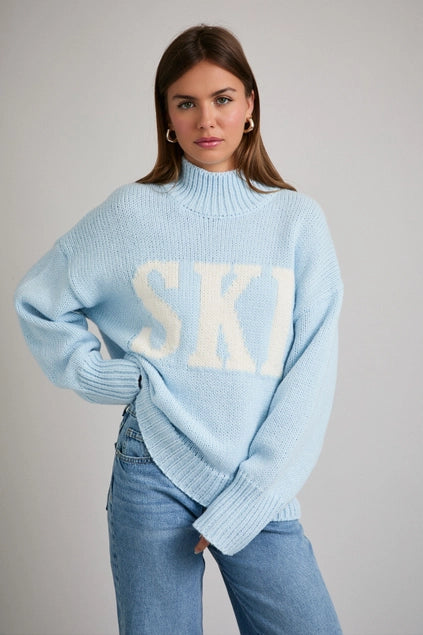 Knit High Neck Ski Sweater