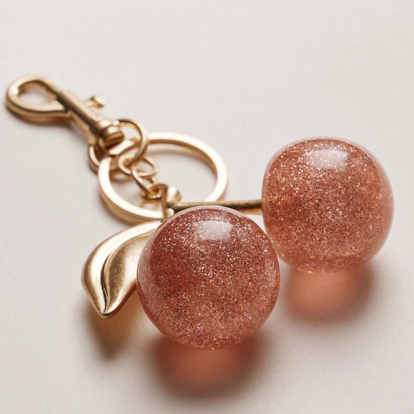 Pink Cherry Bag Charm