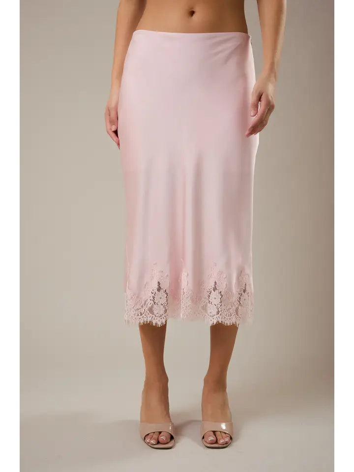 Dahlia Lace Satin Skirt