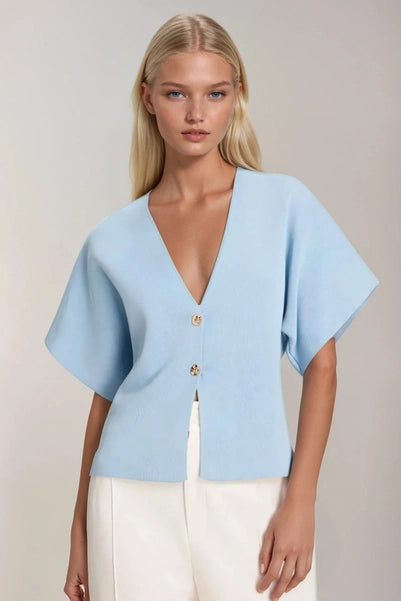 Shyla Short Sleeve Cardi Top