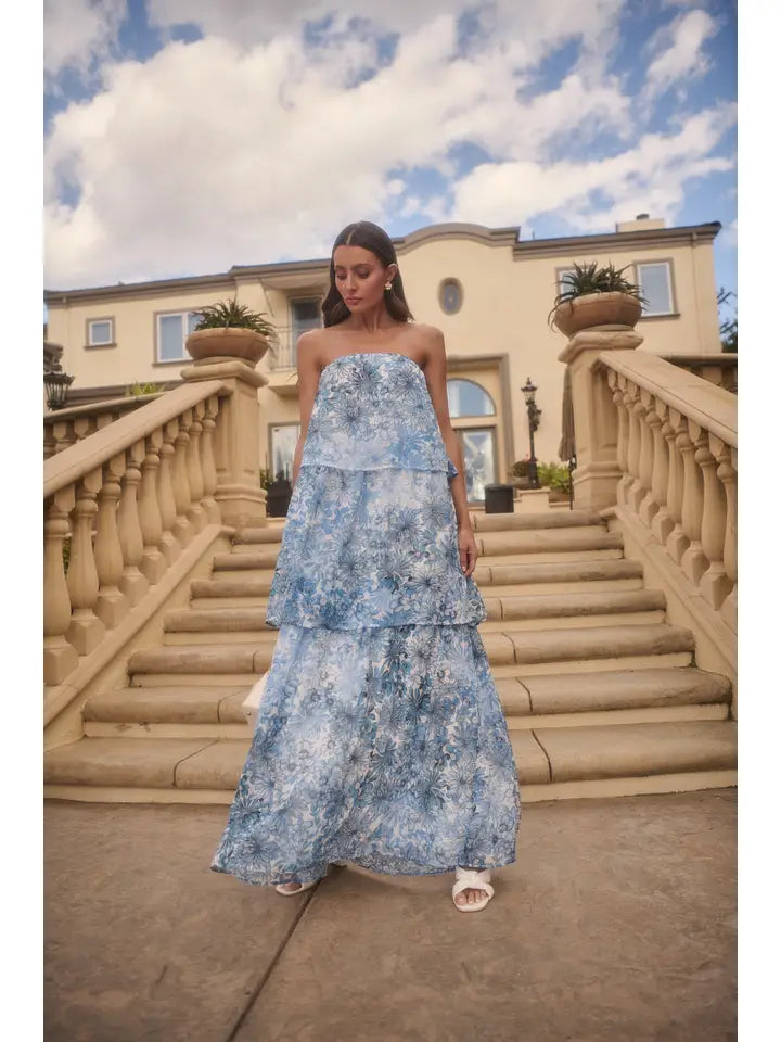 Halle Tiered Floral Maxi Dress