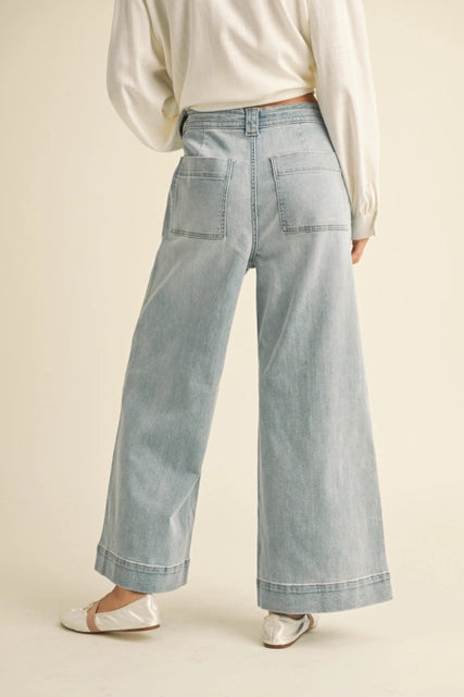 Hilary Washed Denim Pant