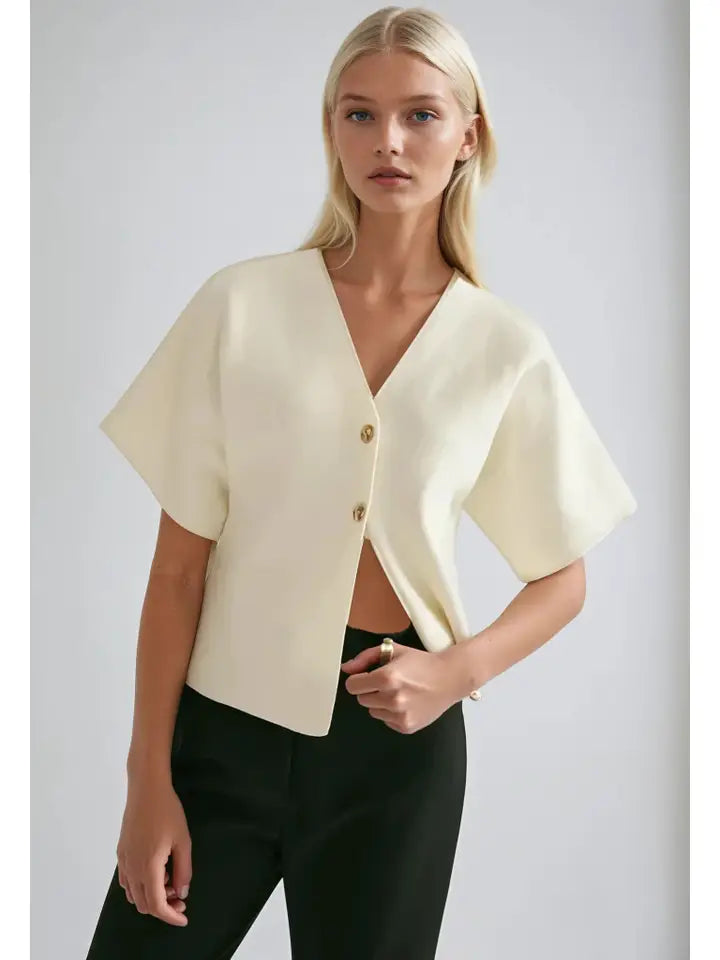 Shyla Short Sleeve Cardi Top