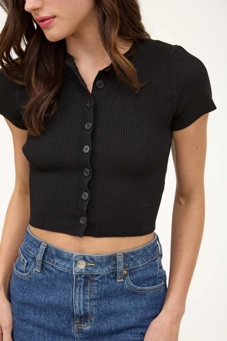 Raven Cropped Cardigan