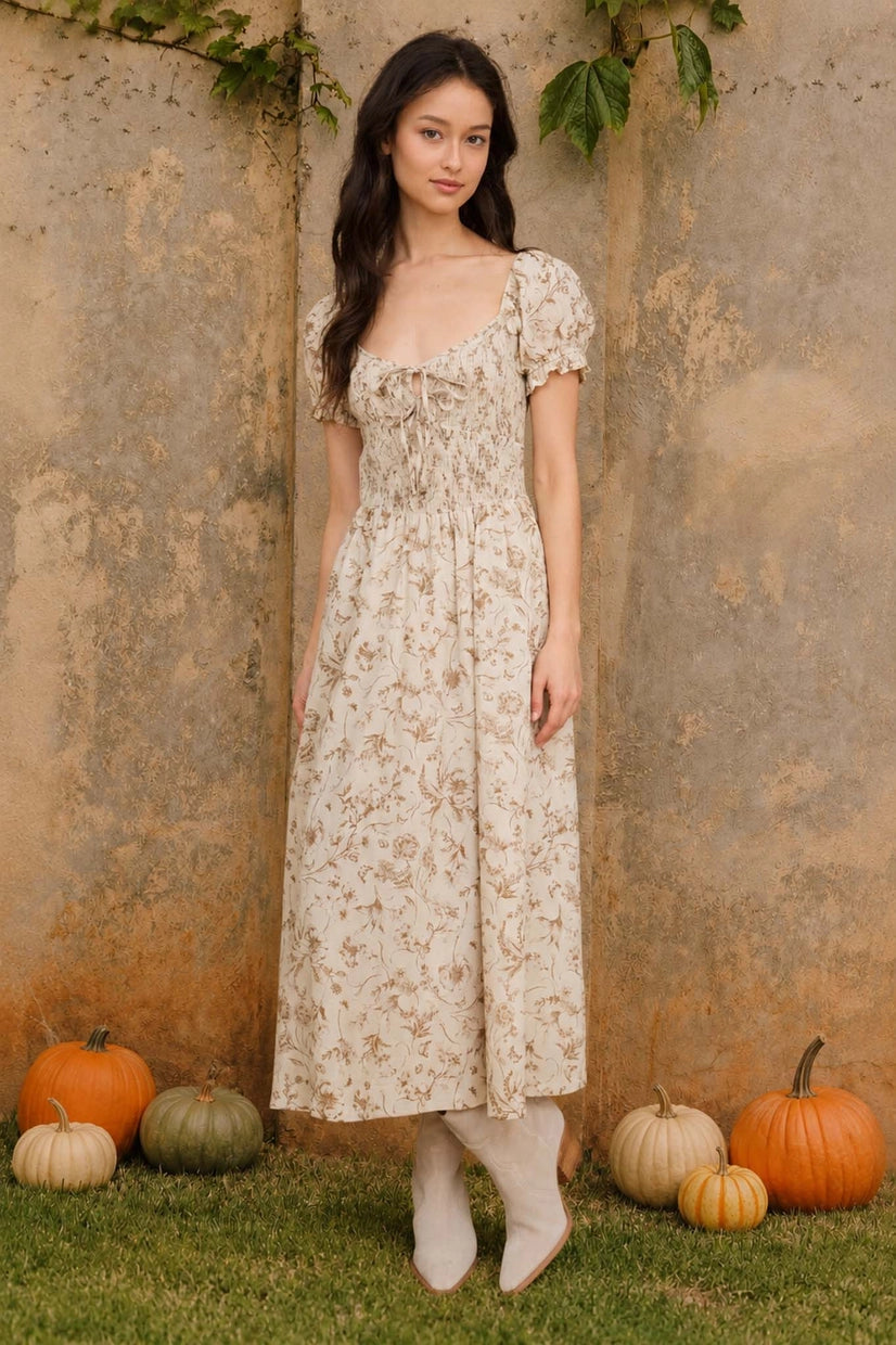 Marie Toile Midi Dress