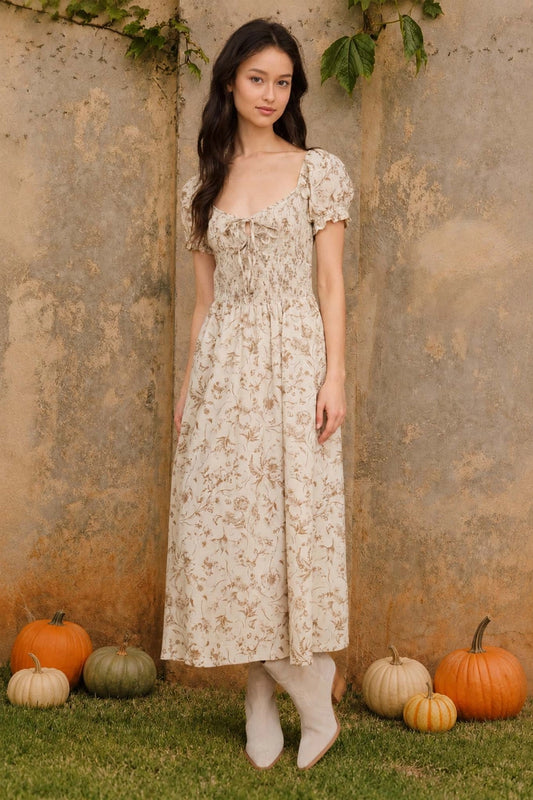Marie Toile Midi Dress