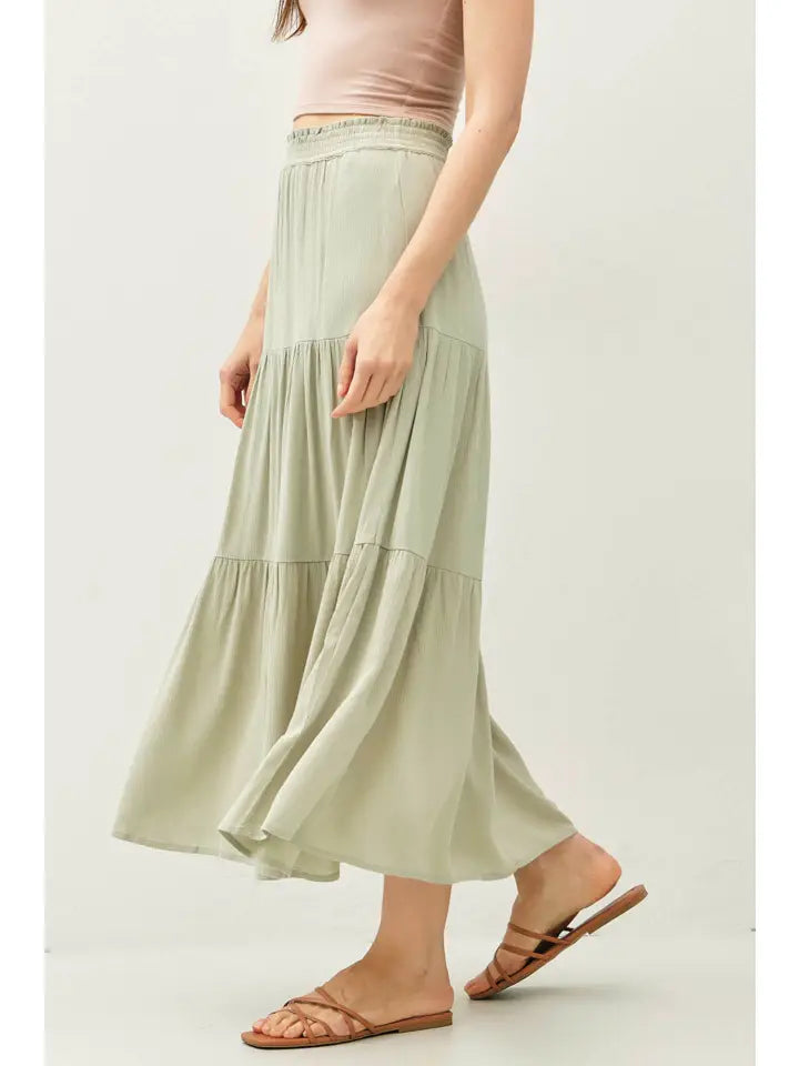 Pistachio Maxi Skirt