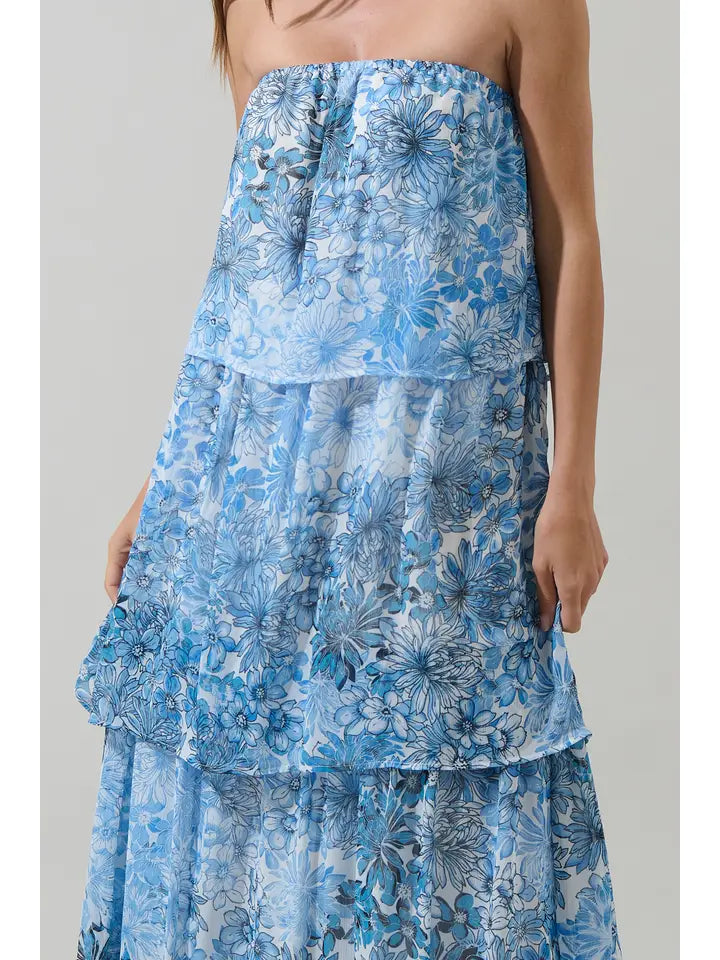 Halle Tiered Floral Maxi Dress