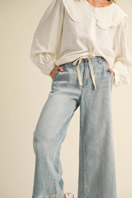 Hilary Washed Denim Pant
