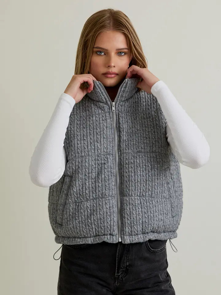 Tiara Puffer Knit Vest