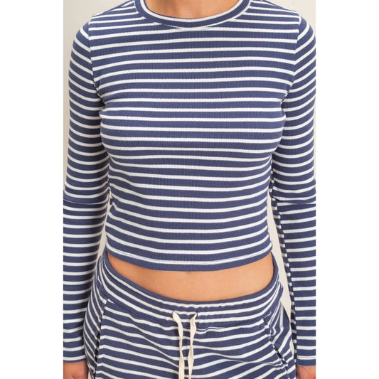 Kylee Stripe Waffle Long Sleeve