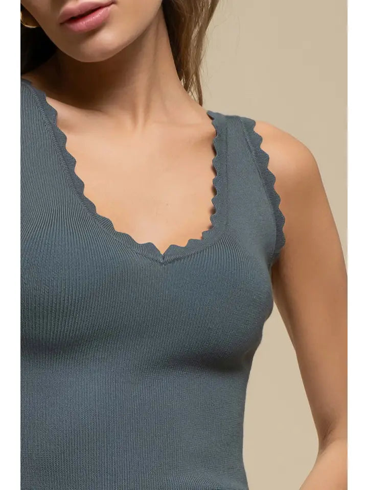 Scallop Sweater Tank