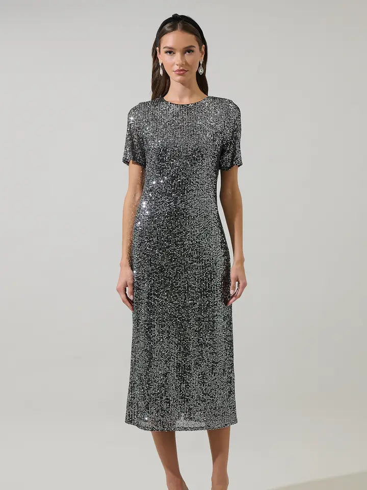 Willard Sequin Midi Dress
