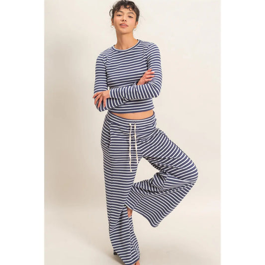 Kylee Striped Waffle Pant