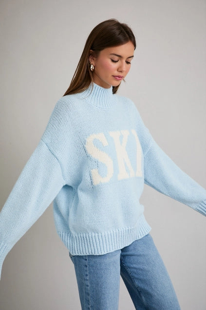 Knit High Neck Ski Sweater