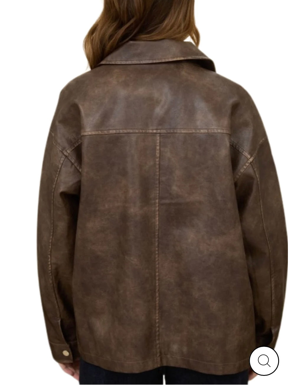 Callie Vintage Faux Leather Jacket