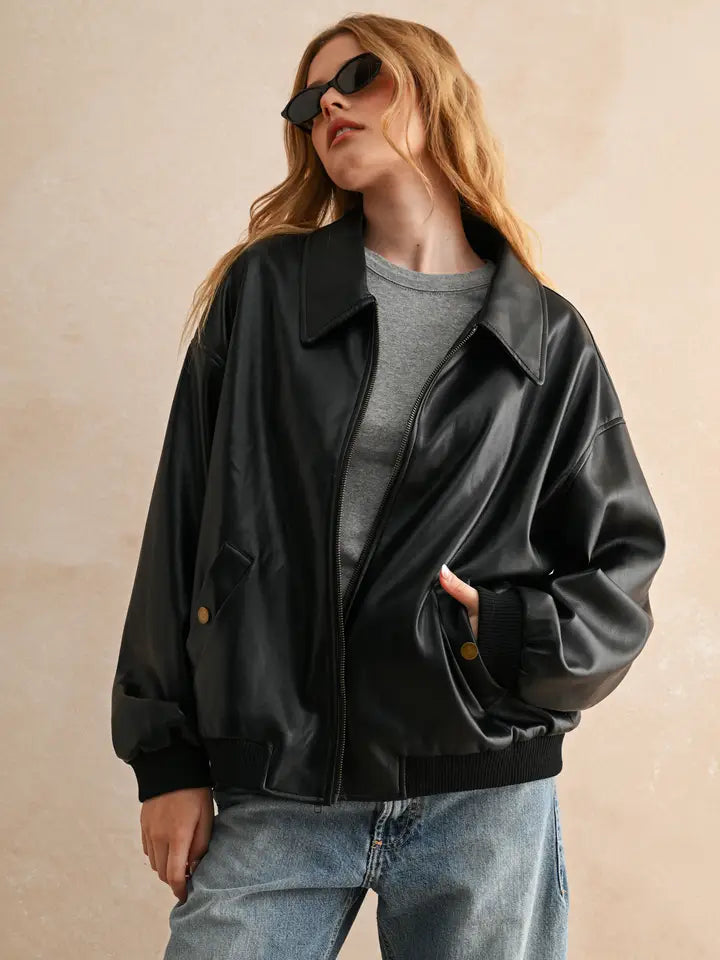 Everyday Leather Bomber