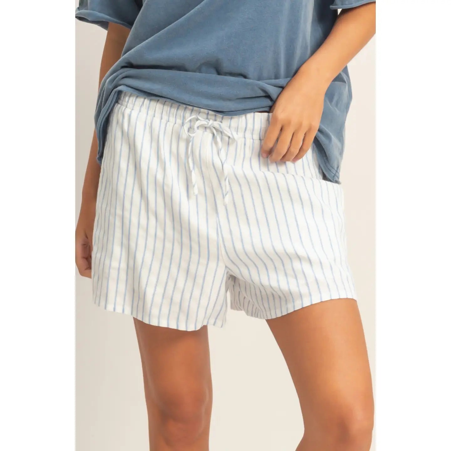 Ivy Striped Drawstring Short