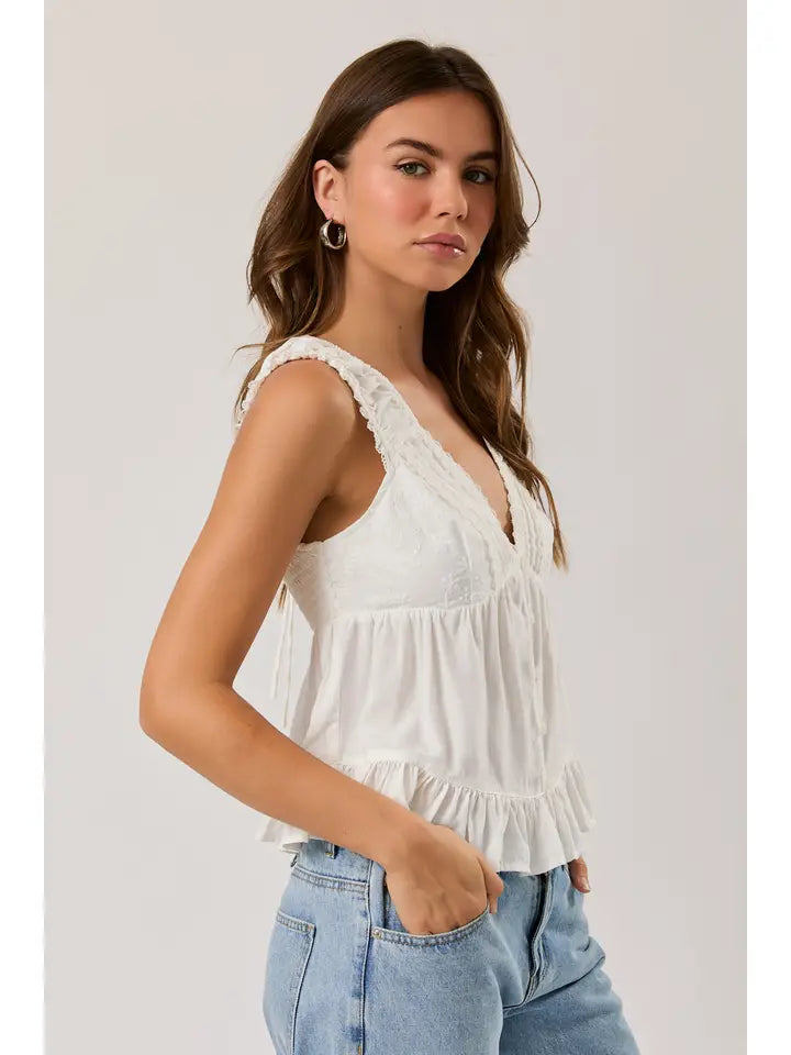 Madison Lace Trim Tank