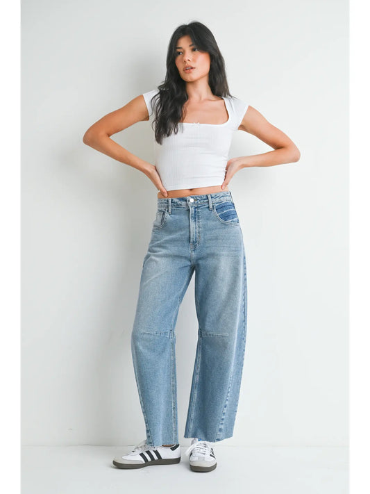Just Black Denim Light Barrel