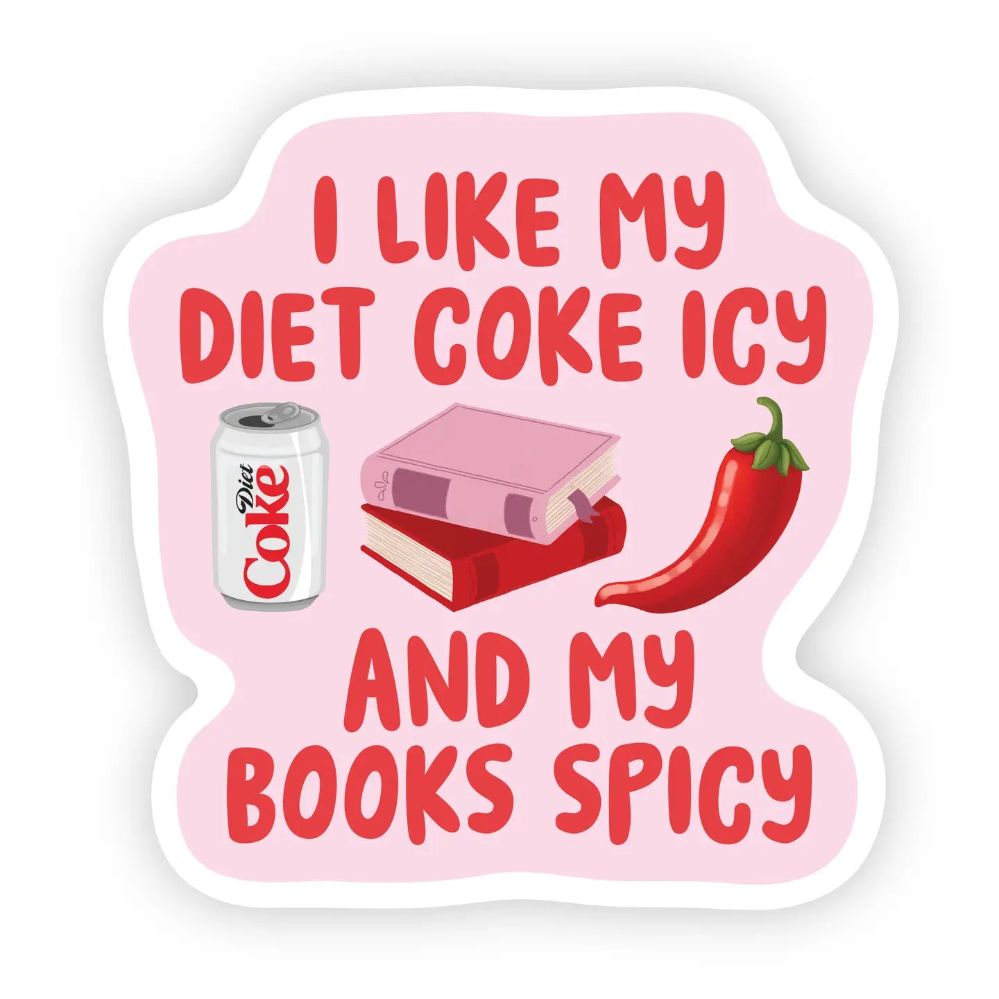 Diet Coke Icy, Books Spicy Sticker