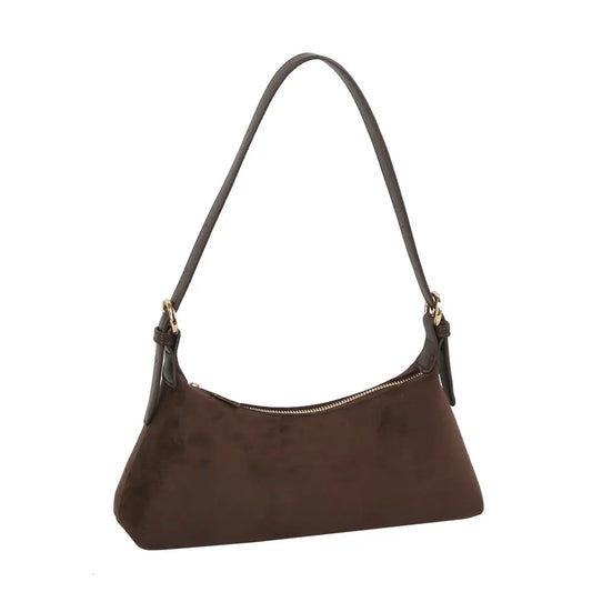 Slim Suede Shoulder Bag