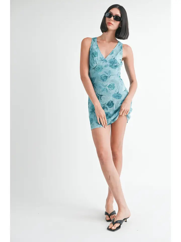 Emerson Teal Slip Dress