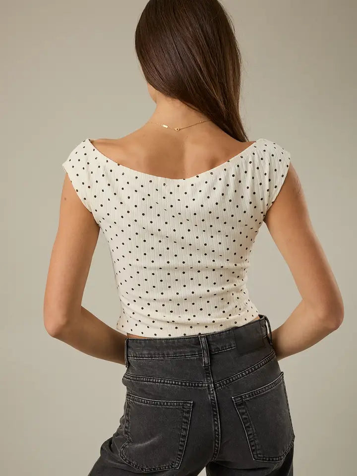Slouchy Polka Dot Top