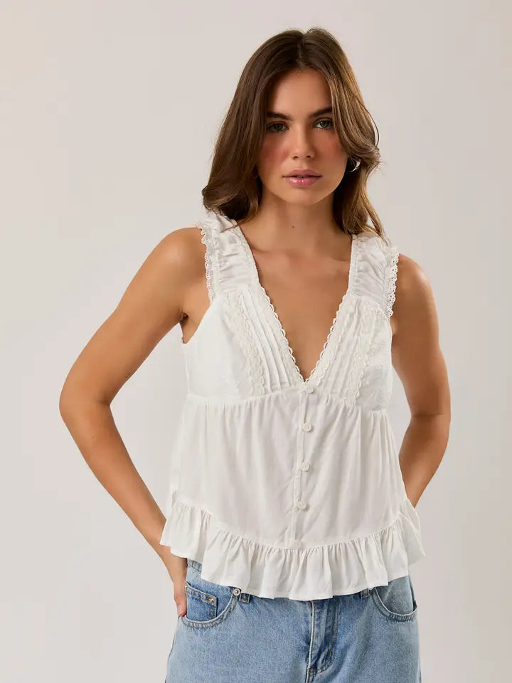 Madison Lace Trim Tank